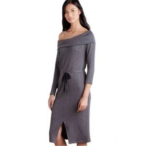 Dolan Gray Off-Shoulder Midi Dress